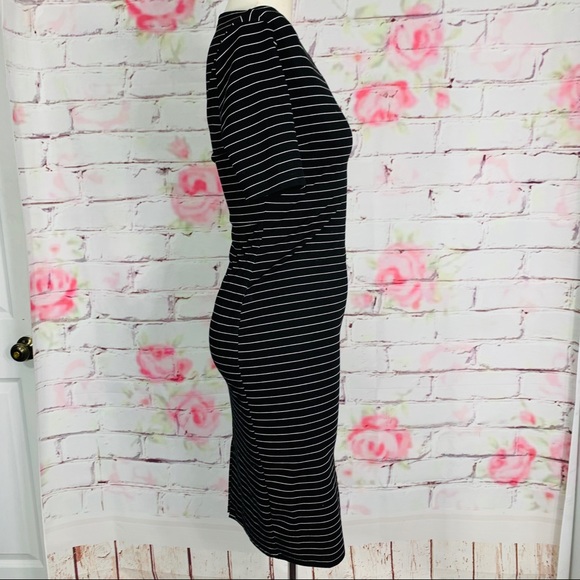 Lulus striped bodycon short sleeve midi dress - Picture 5 of 8